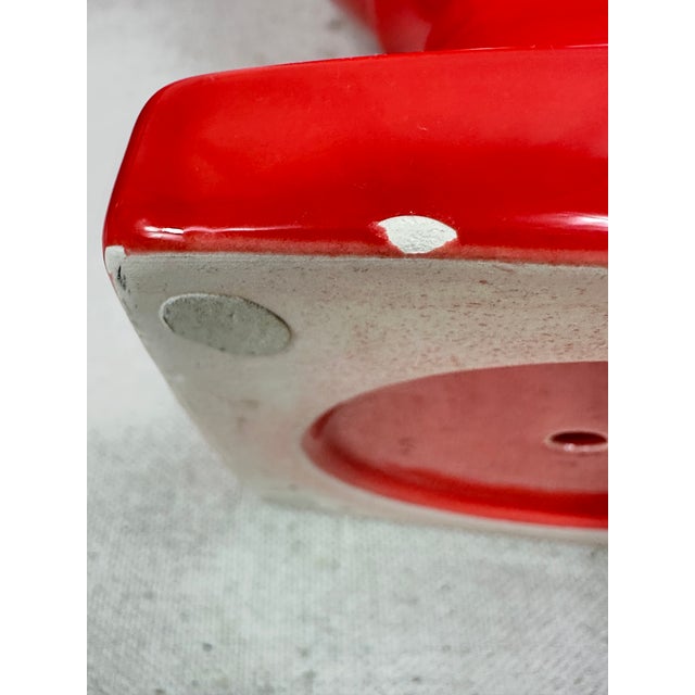 Late 20th Century Vintage Style Red Urns-a Pair For Sale - Image 5 of 11