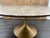 RH Aero Stone Round Dining Table – 60" Brown Emperador Marble | Antiqued Brass Pedestal Base Open Box | Beautiful...