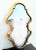 Vintage John Stuart Curvy Gold Leaf Black Wall Mirror For Sale In West Palm - Image 6 of 7