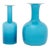 Kastrup Holmegaard Turquoise Blue Glass Vases, 2 For Sale
