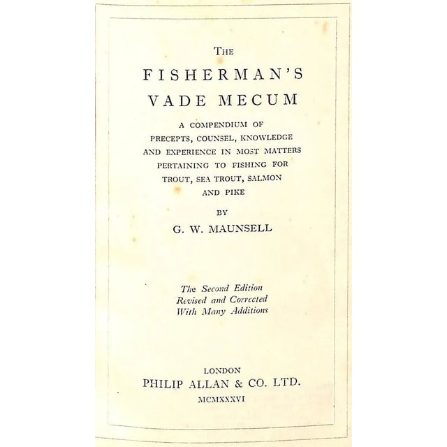 A Compendium of Precepts, Counsel, Knowledge and Experience in Most Matters Pertaining to Fishing for Trout, Sea Trout,...
