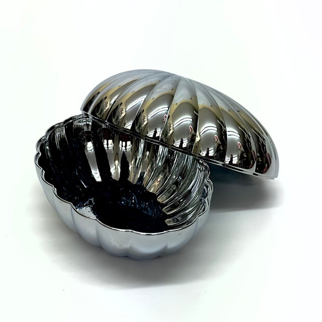 Metal Large Chromium-Plated 2-Piece Legacy Bonbonniere by Georg Jensen For Sale - Image 7 of 11