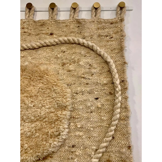 Large Handwoven Wool Wall Art / Tapestry Attributed to Jane Knight For Sale - Image 9 of 12