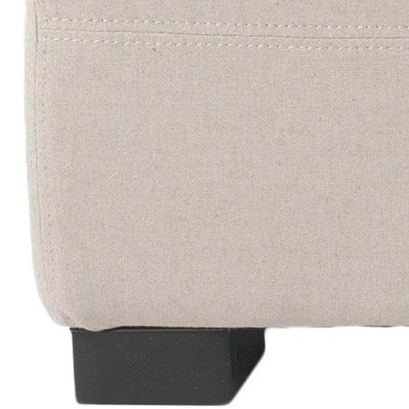 Storage Bench Large, Taupe & Black For Sale - Image 4 of 6