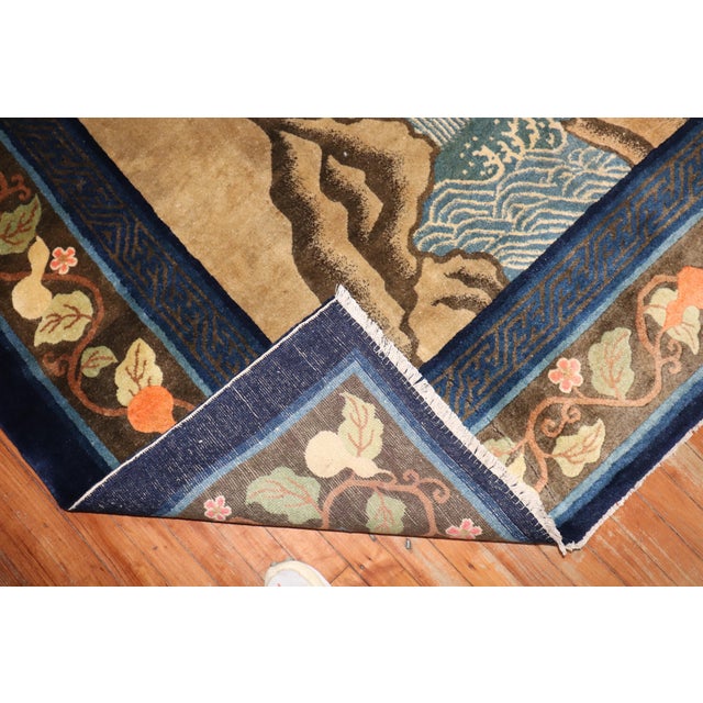 Early 20th Century Early 20th Century Zabihi Collection Chinese Peking Pictorial Gallery Size Rug - 6' x 12'3" For Sale - Image 5 of 12
