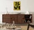 Original acrylic painting by Bryan Boomershine on canvas board featuring a bold modernist composition of organic black...