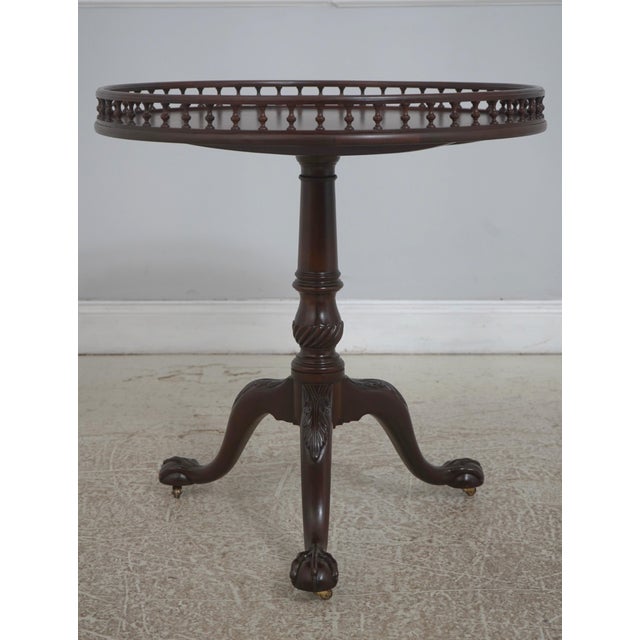 Baker Furniture Company Baker Stately Homes Mahogany Tilt Top Table For Sale - Image 4 of 17