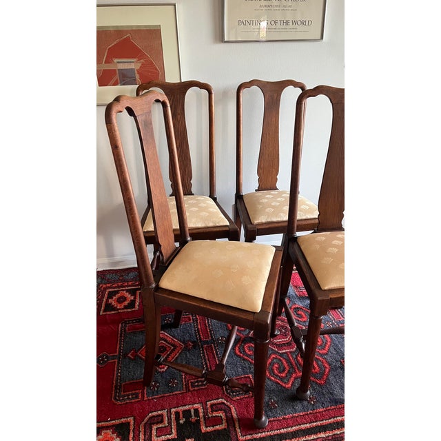 Wood 1930's Georgian / Queen Anne Style Dining Chairs For Sale - Image 7 of 9