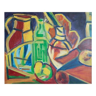 Follower of Karl Schmidt-Rottluff, Still Life with Bottles and Fruit, For Sale