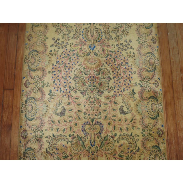 Contemporary Early 20th Century Traditional Floral Persian Kirman Runner For Sale - Image 3 of 6