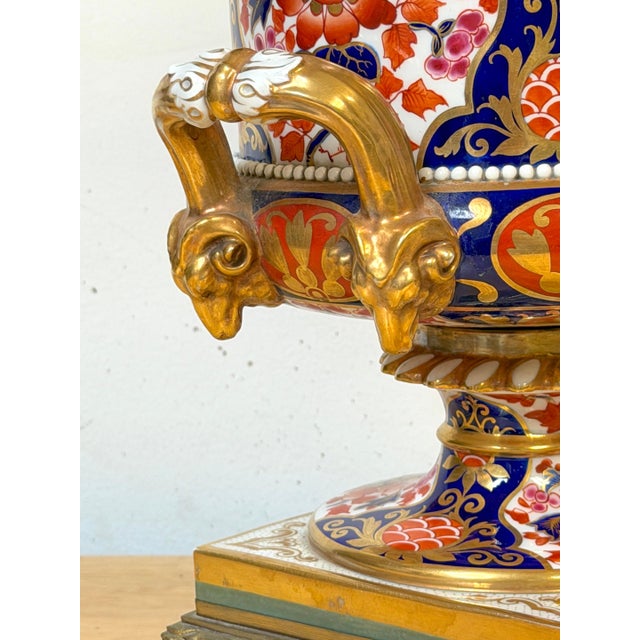 Red 19th C Derby Porcelain, Regency Period, 'Old Imari' Vase now as a Lamp For Sale - Image 8 of 18