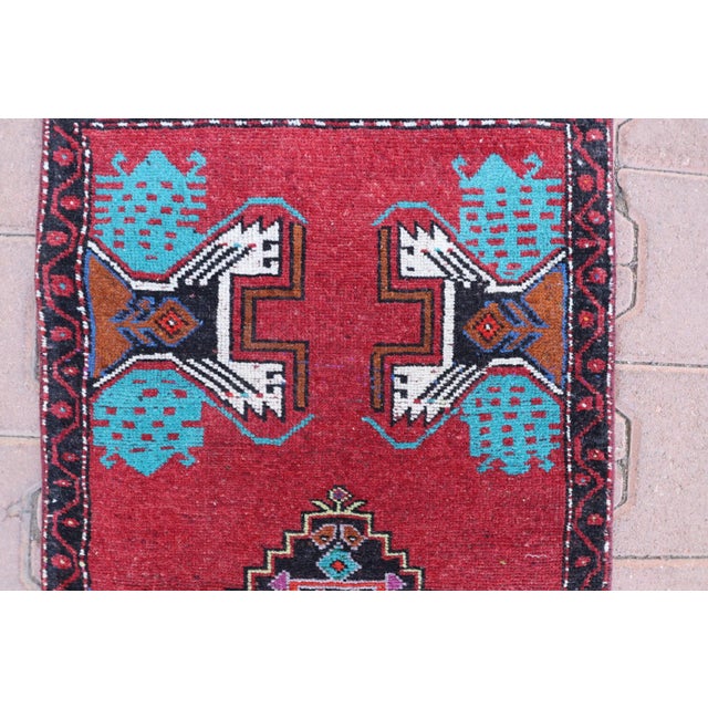 1970s 1970s Rustic Red Oriental Hand Knotted Wool Rug For Sale - Image 5 of 13