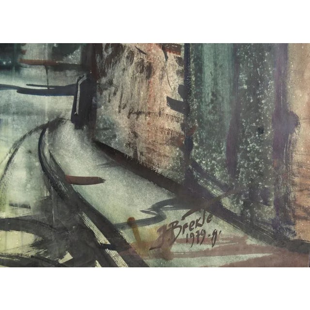 Warehouses 1979, paper, watercolor, 99x64 cm through the use of watercolors on paper, the artist has created a nostalgic...