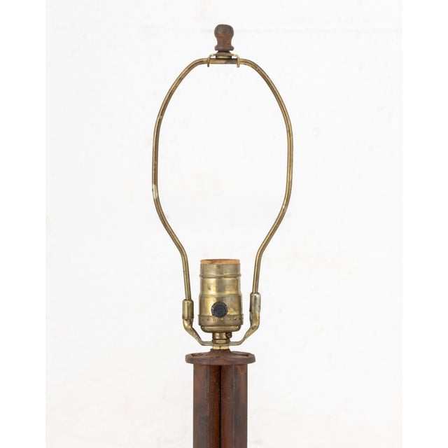 Christopher Thomson Style Wrought Iron Floor Lamp, on tripod base. 63.5" H x 15" W x 15" D. Provenance: From a Roxbury,...