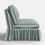 Not Yet Made - Made To Order Spritely Home Capra Ruffle Settee in Canopy Stripe Tonal Teal For Sale - Image 5 of 6