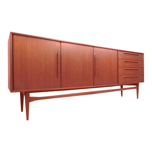 Vintage Arne Vodder Style Danish Teak Sideboard For Sale