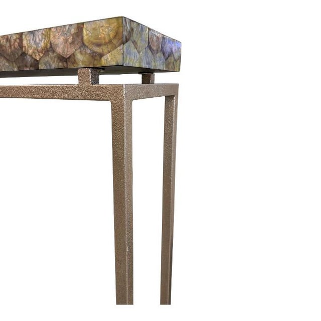 Silver Made Goods “Benjamin” Console Table – 60” For Sale - Image 8 of 8