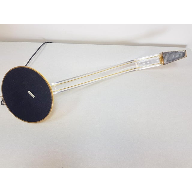 Vintage Cobra Desk Lamp in Brass and Acrylic from Grupo Mci, 1970 For Sale - Image 11 of 14