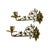Pair of Early 20th Century Brass Wall Mounted Swing Arm Candle Sconce. Leaf Shape Design Wall Plate. Arm Has Scrollwork...