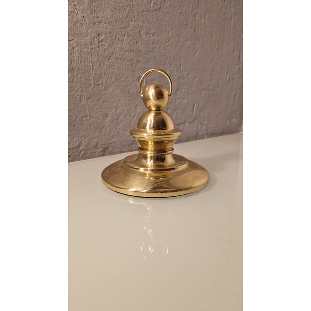 Azucena Mid-Century Modern Brass Doorstop by Luigi Caccia Dominioni for Azucena, 1950s For Sale - Image 4 of 7