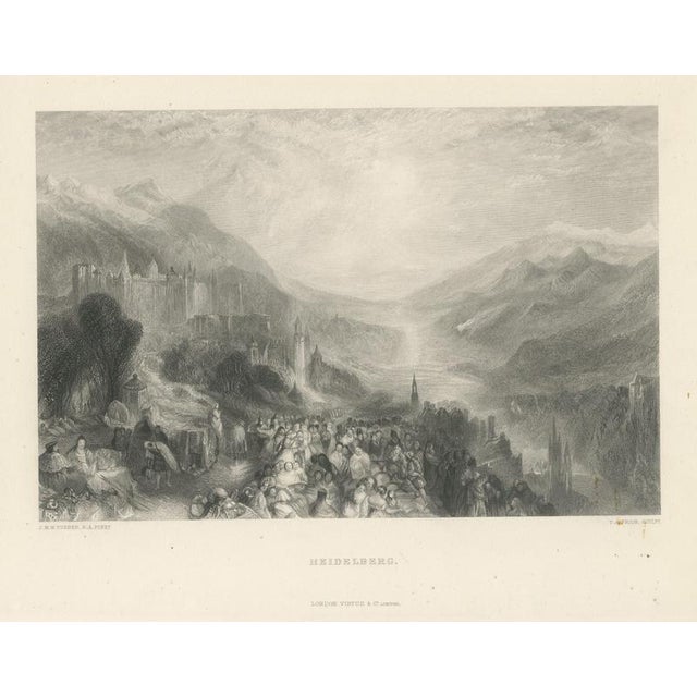 T.A. Prior, Heidelberg After j.m.w. Turner, 1880, Paper Engraving For Sale - Image 9 of 9