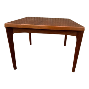 Mid Century Danish Modern Teak Square Coffee Side Table. By Henning Kjaernulf Vejle Støle.