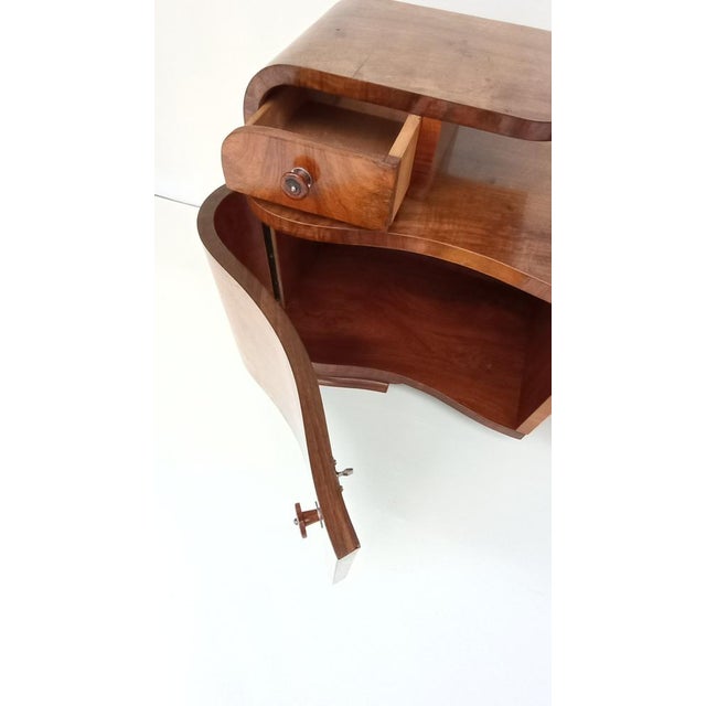 Art Deco Bedside Tables by Jindřich Halabala for Up Závody, 1940s, Set of 2 For Sale - Image 6 of 14