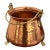 Vintage Hand Hammered Copper Cauldron Planter With Brass Handle and Feet For Sale