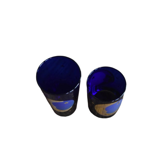 Culver Ltd. Mid 20th Century Culver Celestial Moon Glasses 22k - Set of 2 For Sale - Image 4 of 8