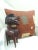 Textile Antique Applique Raffia Brown and Rust Kuba Decorative Pillows Matisse Style For Sale - Image 7 of 10