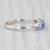 0.57ctw Tanzanite Diamond Ring 14k White Gold Size 7 Stackable 3-Stone For Sale In Greensboro - Image 6 of 8