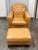 Traditional Crate & Barrel Rollins Camel Leather Button-Tufted Chair + Ottoman For Sale - Image 3 of 12