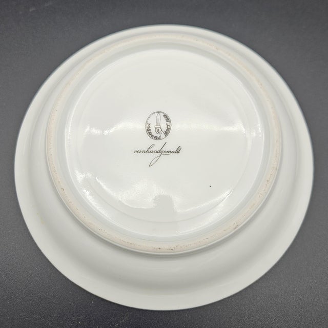 Art Deco Porcelain Cup and Saucer by Matthes & Ebel, Mäbensdorf, 1930s, Set of 2 For Sale - Image 3 of 8
