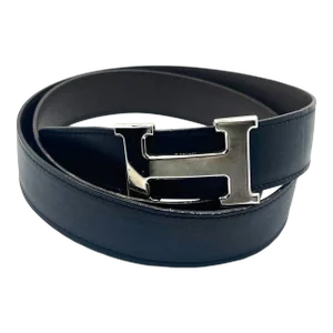 Hermes Constance 32mm Silver H Black Brown Reversible Belt 90cm