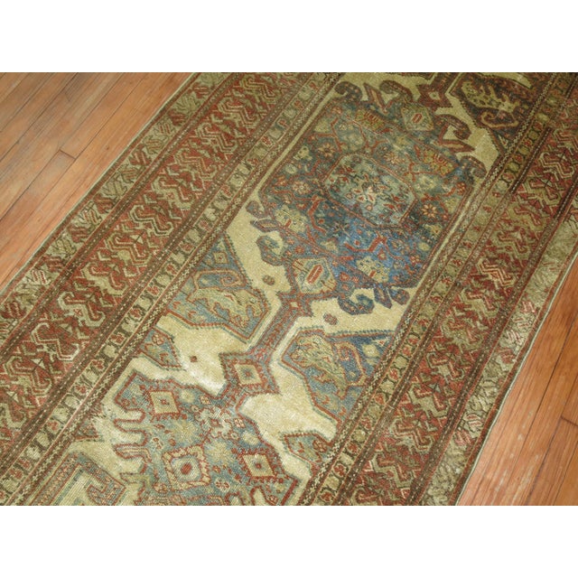 Persian Malayer Wide Antique Runner rug no. 9358 For Sale - Image 3 of 6
