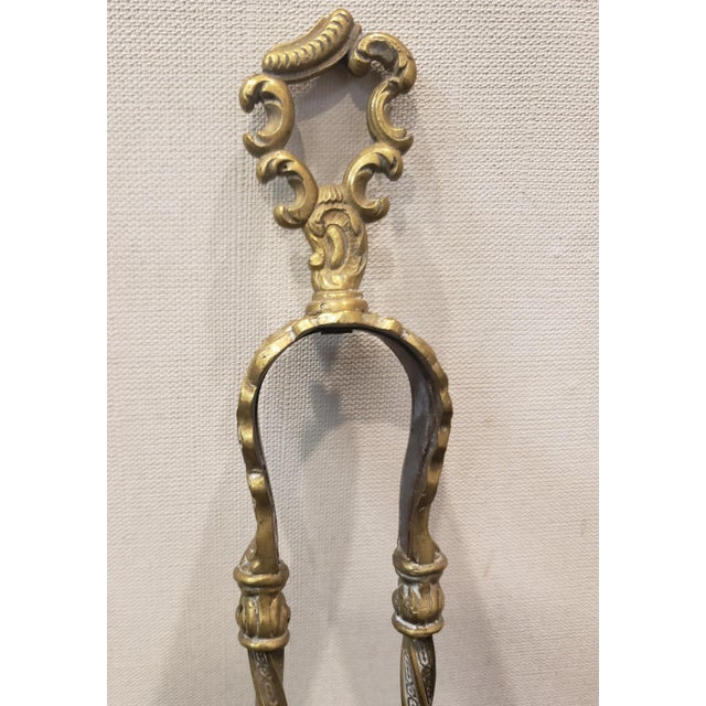 Late 19th Century Set of Luxurious Victorian Bronze Fire Place Tools For Sale - Image 5 of 9