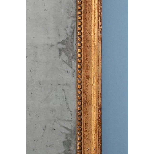 French Louis XVI Beaded Gilt Gesso Mirror, 1780 For Sale - Image 6 of 8