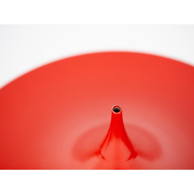 Red Vintage Semi Pendant Lamp by Bonderup and Thorup for Fog and Morup, 1968 For Sale - Image 8 of 11