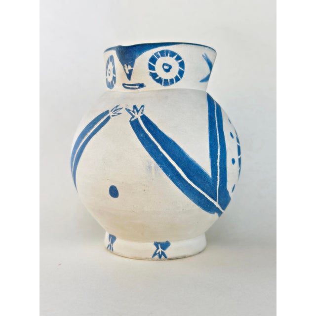 Blue Pablo Picasso, Little Owl Pitcher Ramié Catalogue No. 82, 1949, Ceramic For Sale - Image 8 of 11
