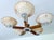 Large Art Deco Pendant Light in Wood and Glass, 1930s For Sale - Image 11 of 18