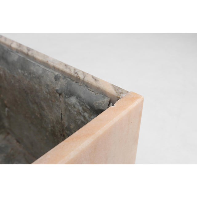 Large Planter in Pink Marble, Belgium, 1980s For Sale - Image 13 of 17