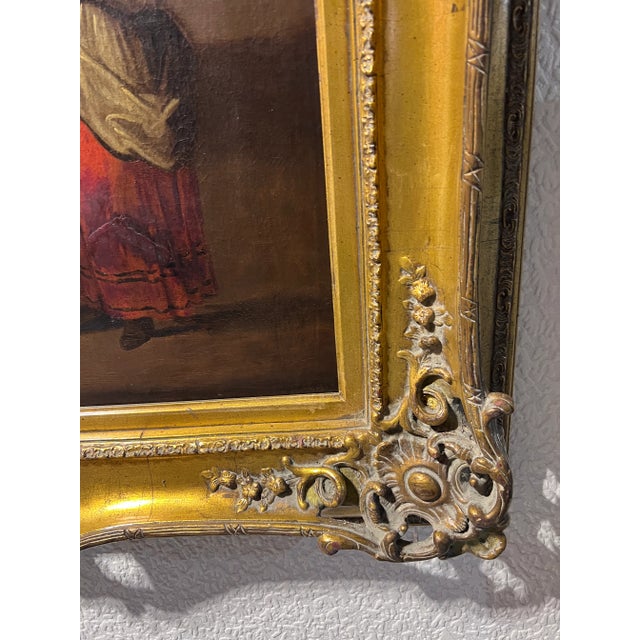 Attr. To A.Van Ostade Dutch School Original Antique Oil Painting , Genre Scene For Sale - Image 11 of 14