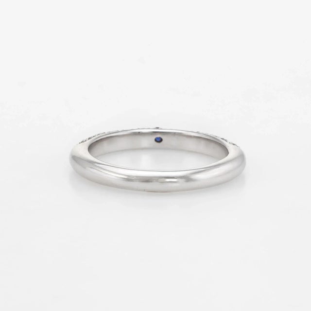 Early 21st Century Adolfo Courrier Sapphire Pave Diamond Stacking Ring 18 Karat Gold Jewelry size 5.5 For Sale - Image 5 of 7