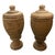 Hand-Turned Natural Wood Urns With Tiered Lids - Pair For Sale - Image 4 of 7