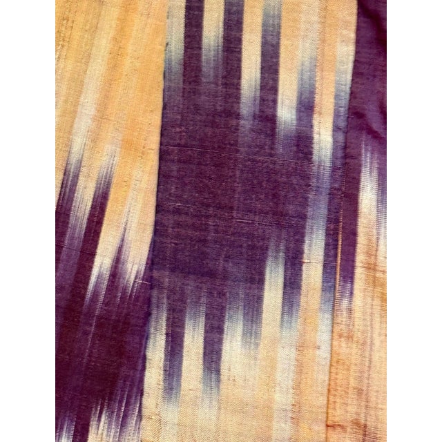 Framed Antique Silk Ikat Chapan Robe Central Asia with Provenance For Sale - Image 17 of 18