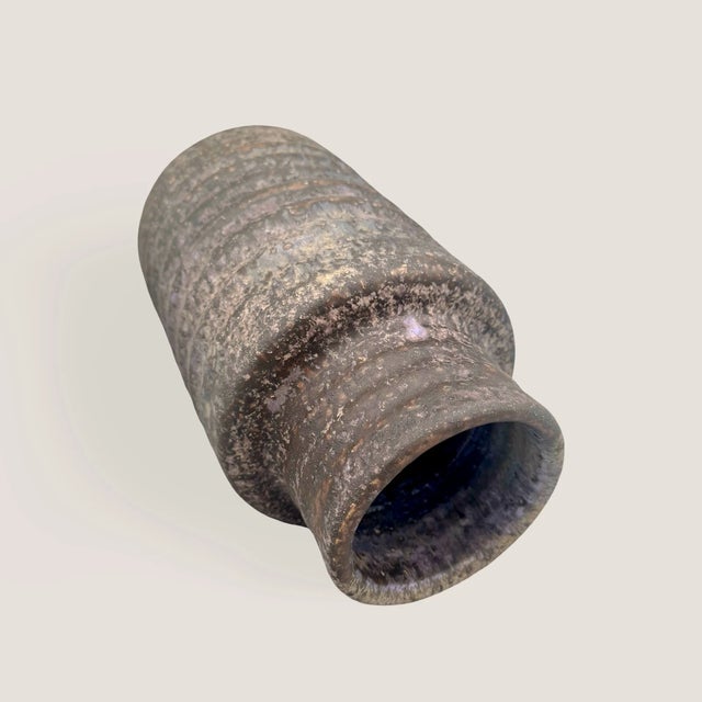 Vintage Dutch Brutalist Studio Ceramic Vase by Mobach Keramik, 1960s For Sale - Image 6 of 16