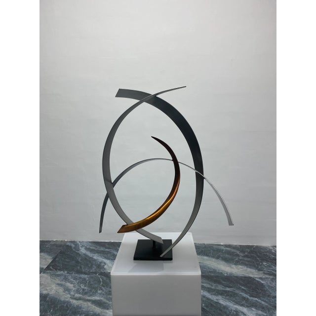 Modern Curtis Jere Artisan House Modern Steel and Copper Sculpture, 2009 For Sale - Image 3 of 10