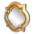 1980s Gold Painted Quadrifoil Shape Wall Mirror - Wood Frame and Bevelled Mirror Glass For Sale