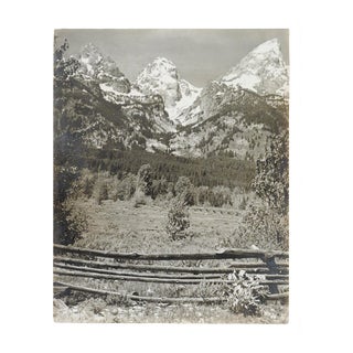 Vintage Mid 20th Century Grand Teton Mountain Photograph For Sale