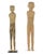 Tan Two Chinese Han Dynasty Tall Slender Terracotta Stick Man Figures For Sale - Image 8 of 8